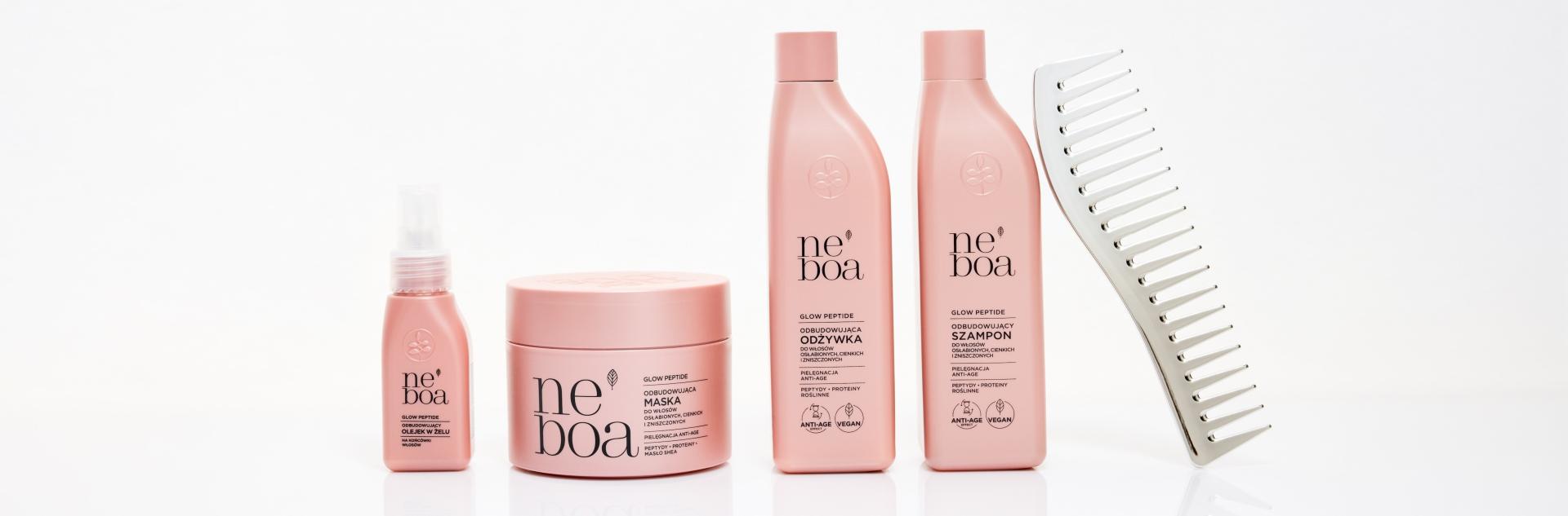 Włosy też mogą wyglądać młodziej. Nowa linia Glow Peptide Neboa